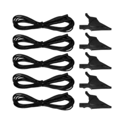 AEMC 2140.43 / Juego de cables 3 mts. con pinzas de cocodrilo negras