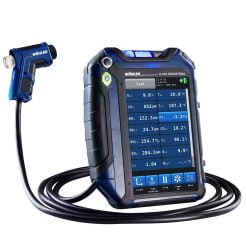 WOHLER A 550 / Analizador portatil de gases de combustion industrial con O2-COHigh (100.000 ppm)