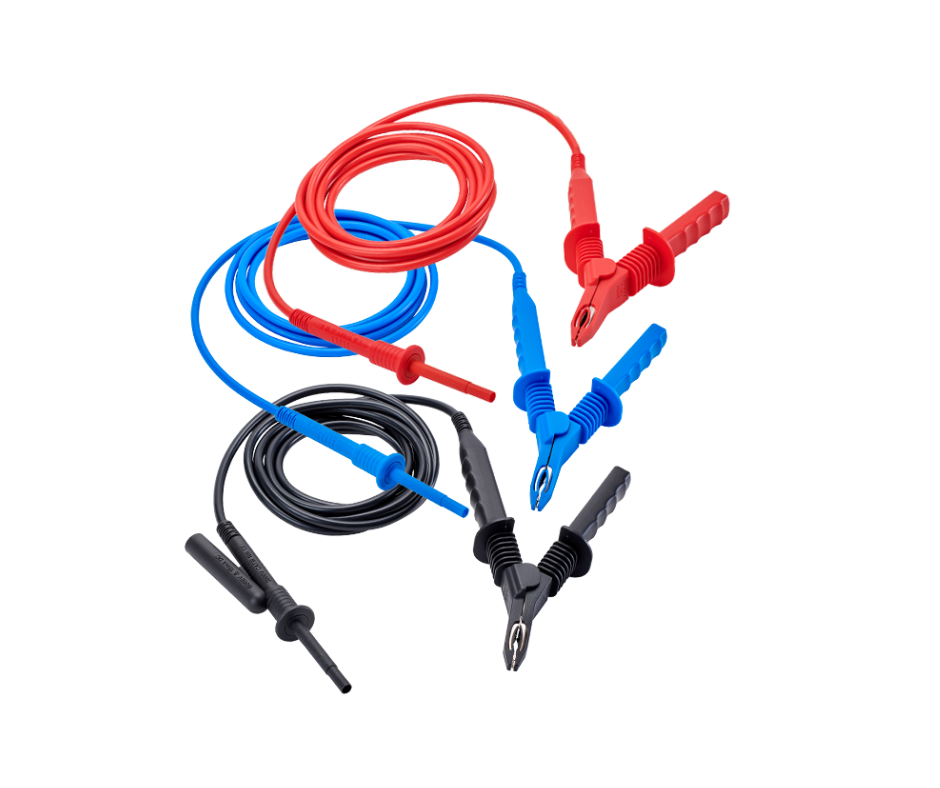 AEMC 2151.36 / Juego de cables de repuesto 3 mts. (15 kV) con clips integrados para modelos 6550 y 6555
